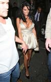 Katie 'Jordan' Price with great cleavage on a nightout with friends in London