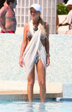 Tara Reid looking good in bikini by the Pool in Cancun